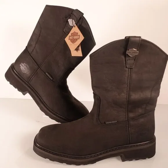 Harley Davidson Men's Composite Toe Waterproof Motorcycle Boots Black Size 11