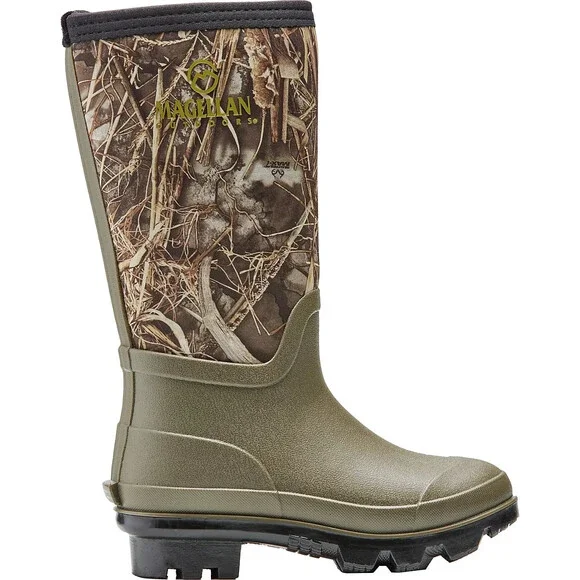 Magellan Outdoors Kids US 6 Green Camouflage Waterproof Hunting Boots NIN1460