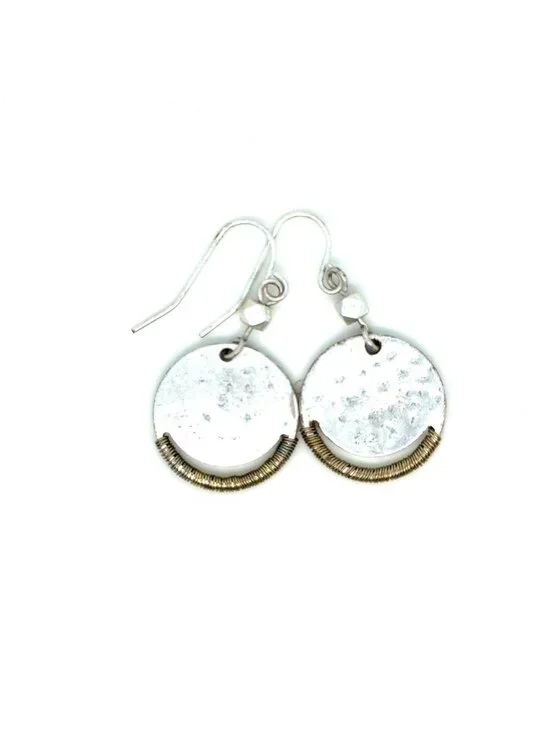 Silvertone‎ Wrapped Earrings