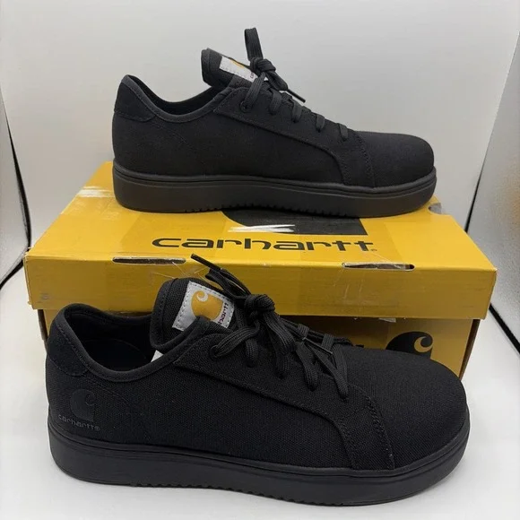Carhartt Black Canvas Work Sneakers Steel Toe ASTM F2413 Mens 7.5