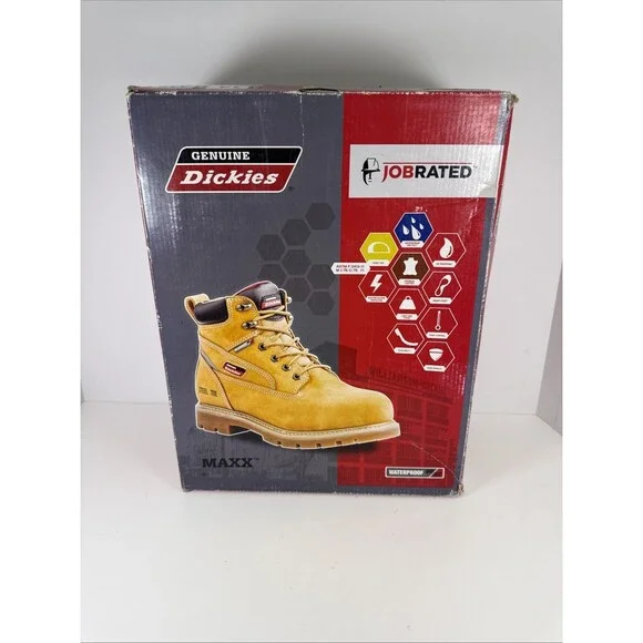 Genuine Dickies Men's JobRated Maxx Waterproof Work Steel Toe Boots Size 14 NEW
