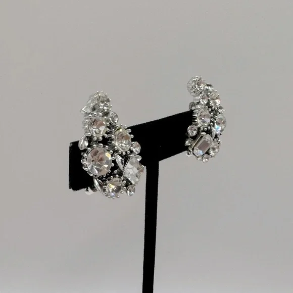LISNER Vintage Crystal Clip-On Earrings