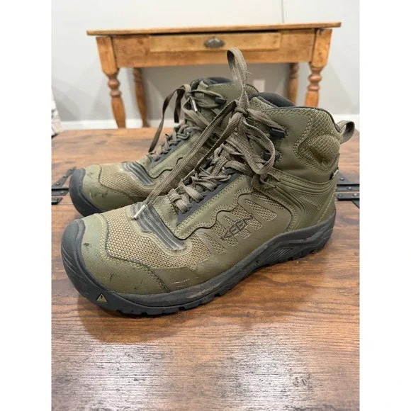 Keen Utility Bellows Flex Work Boots Mens 11.5 Olive Green Carbon Toe Gorpcore