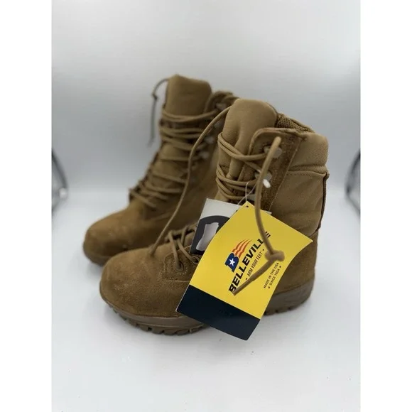 Belleville C312ST Hot Weather Steel Toe Tactical Boots Men's Size 5.5W Brown USA