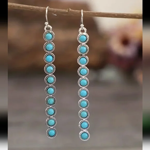 Turquoise Bar earrings Simulated Turquoise  Boho ⚡️