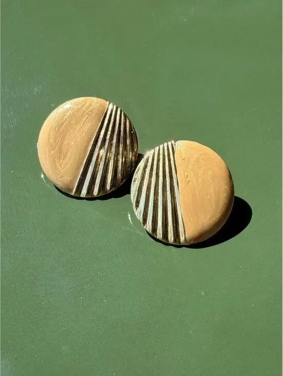 80’s Vintage Geometric Enamel Earrings