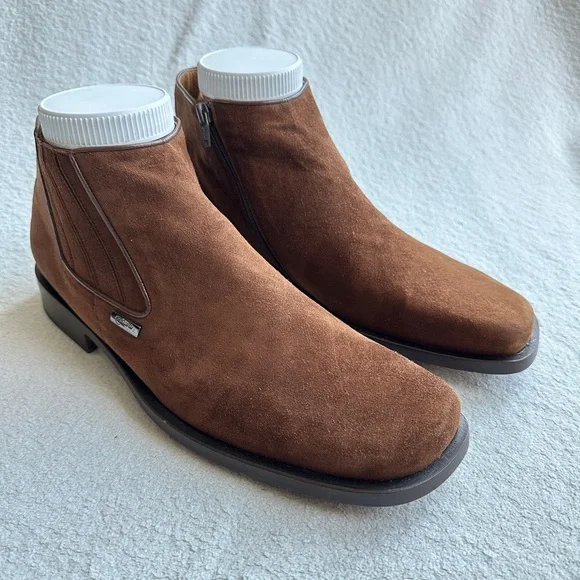 Mauri Men’s Chelsea Boots –‎ Brown Suede Sz 13 / Handmade in Italy – EUC