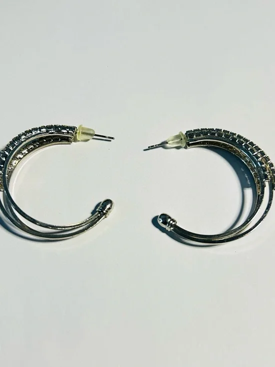 Cubic Zirconia Hoop Earrings