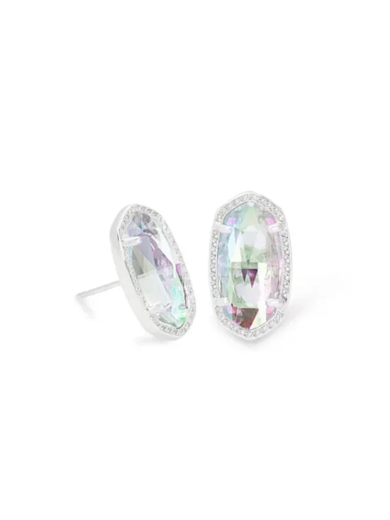Kendra Scott - Ellie Silver Stud Earrings in Dichroic Glass
