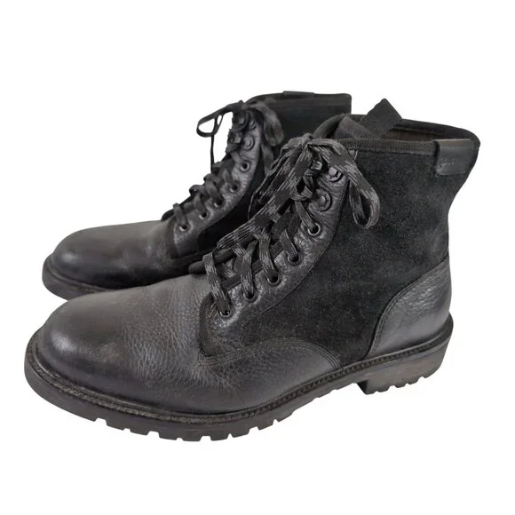 Cole Haan Grand OS Ankle Boot Mens 9 Black Leather Grunge Punk Rocker Edgy Urban