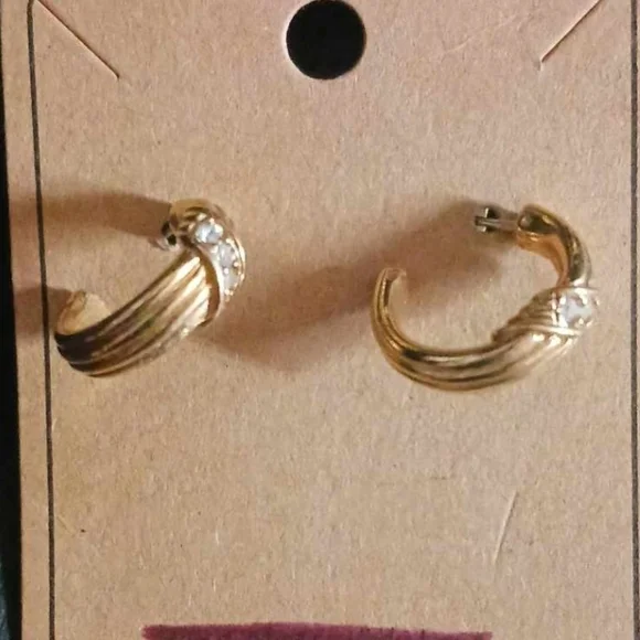 Gold earrings hoop costume