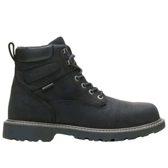 Wolverine Rugged Black Leather Combat Boots