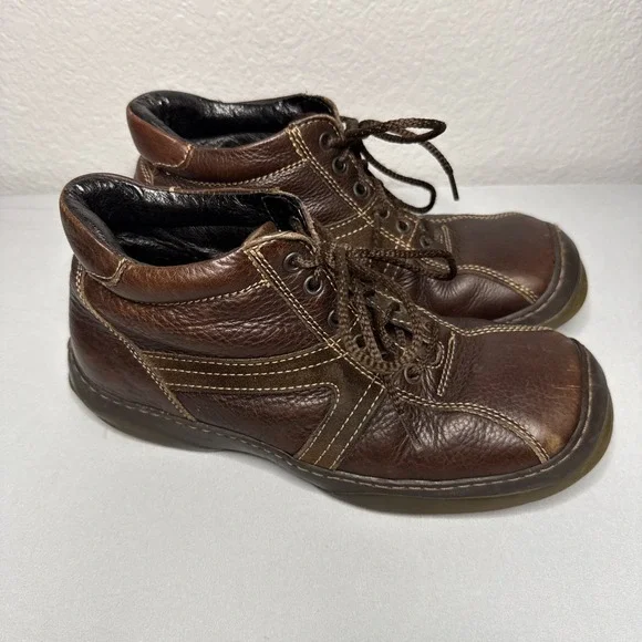 Vintage Steve Madden Lambert Mens 8.5 Brown Leather Ankle‎ Boot Grunge Gorpcore