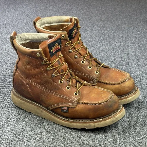 Thorogood American Heritage 804-4200 Moc Toe Work Boots Men's 9 D Steel Toe USA
