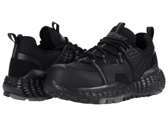 SKECHERS MONSTER COMP TOE BLACK 8.5 D (M)