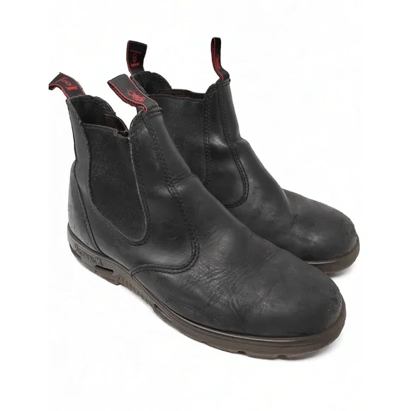 Redback Easy Escape Boots Men Size 8 Leather Chelsea Slip-On Workwear Industrial