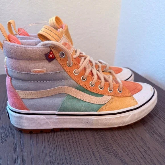 Vans Sk8-Hi MTE-2 Multi Color Pastel Suede Waterproof Winter Boots Mens 8 500714