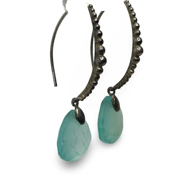 Vintage Sterling Silver and Blue Stone Earrings