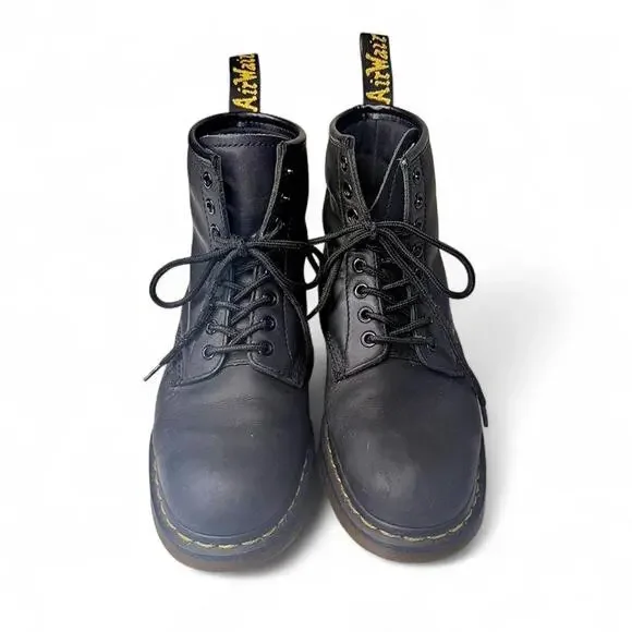 Dr Martens 1460 Black Nappa Leather‎ Boots EH Safety Toe 8 Eye Combat Unisex