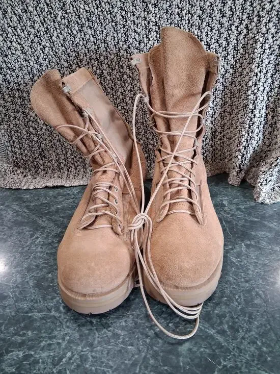Belleville Gore-Tex Waterproof Military Combat Boots Tan Mens 11.5 W Lace Up USA