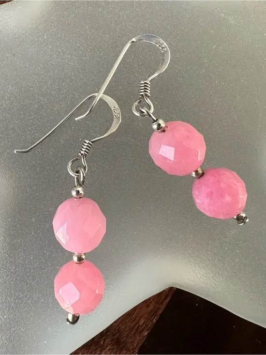 Sterling silver beaded earrings