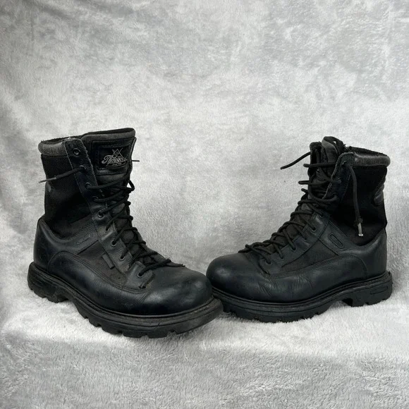 Thorogood Gen-Flex Side Zip Tactical Boots 11.5 Black Men Military Workwear