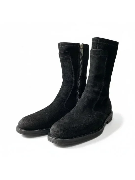 Dior Homme Era Votc Suede Leather Boots Side Zip 42.5 Black Shoes