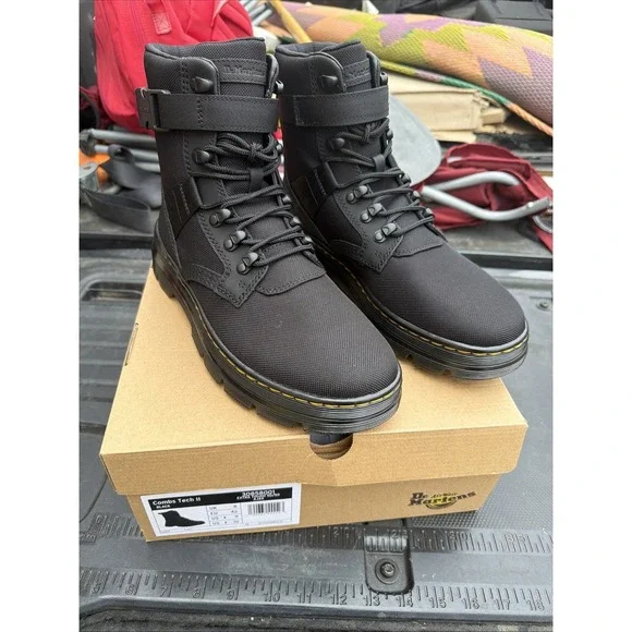 Dr. Martens Combs Tech II Leather Boots BLACK 30858001 Mens 9 And Women's 10