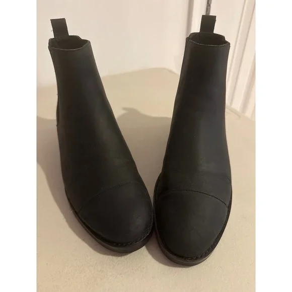 Cole Haan Grand.OS Waterproof Black Leather Cap Toe Chelsea Boots W14944 Mens 9B