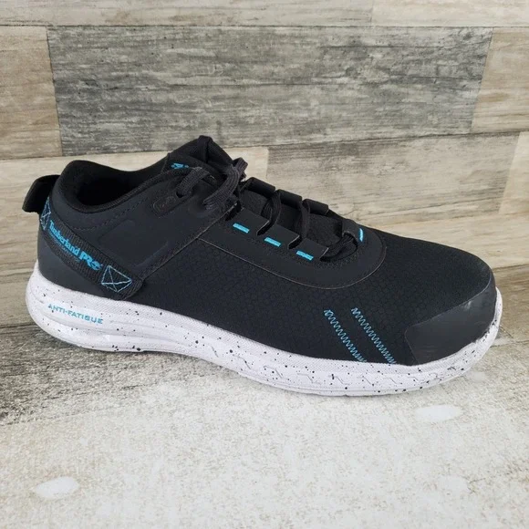 Timberland PRO Overdrive Mens Work Shoes Sz 7.5 W Black Composite Safety Sneaker