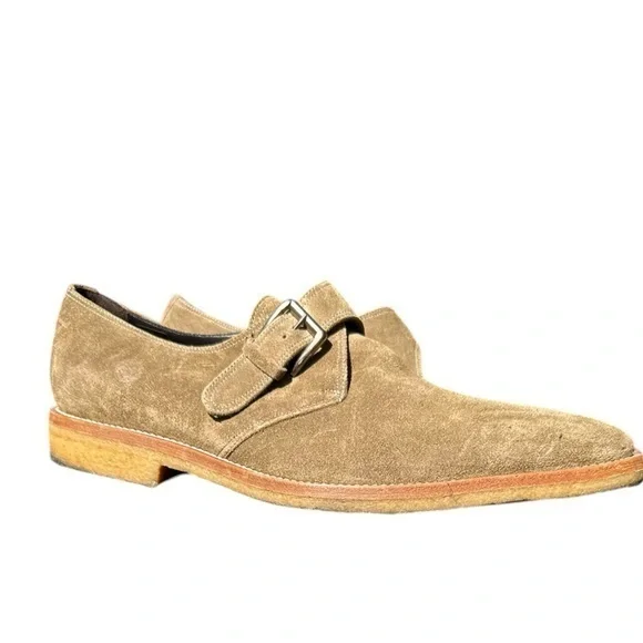 ▶️ To Boot New York ◀️ Bower Mid Brown Suede Monkstrap MSRP $450