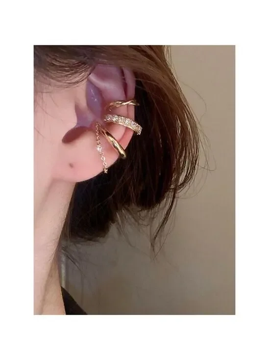 Ear Cuff 3 Pieces Temperament Style Inlaid Diamond Cubic Zirconia Ear Bone Clip