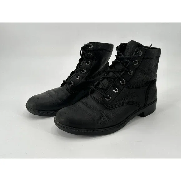 Kodiak Canada‎ Boots Men's Size 9 Black Leather Combat Ankle Waterproof Shoes