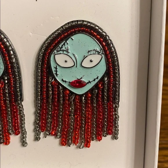 Disney BaubleBar Nightmare Before Christmas Sally Beaded Earrings Halloween NIB