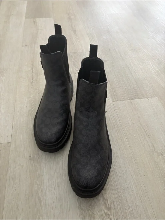 Coach Black Leather Chelsea Boots