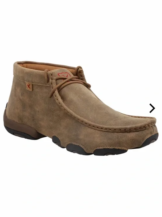 Twisted X Men's Chukka Driving Moc Brown Leather Shoes