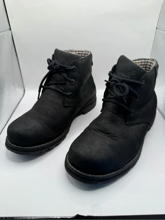 Columbia Men’s Black Leather Chukka Ankle Boots Size 7.5
