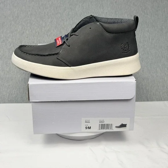 Chaps Paul Mens Gray Moc Toe Chukka Boots‎ Memory Foam Sneakers Size 9M