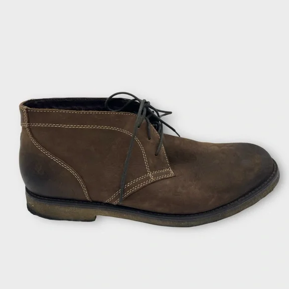 Johnston & Murphy Chukka Boots Men's Size 11.5 Brown Leather Shoes‎ Distressed