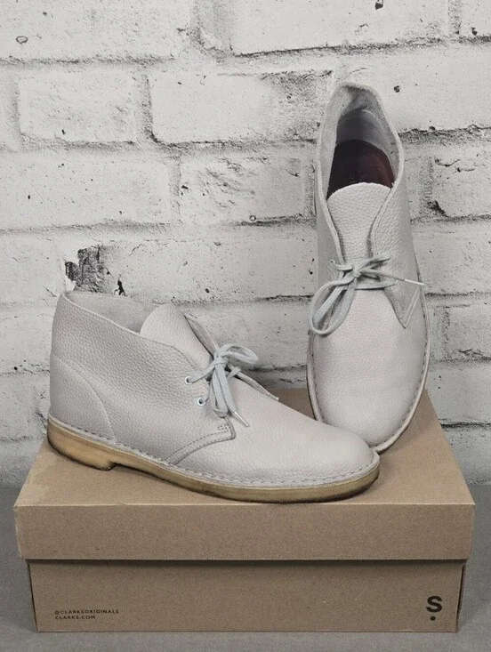 Clarks Originals Desert Boot Light Blue Leather Chukka Boots Size 9.5