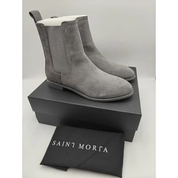 Saint Morta Boots Mens Size 11 Gray Suede Nomad‎ Chelsea Ankle Dress Casual