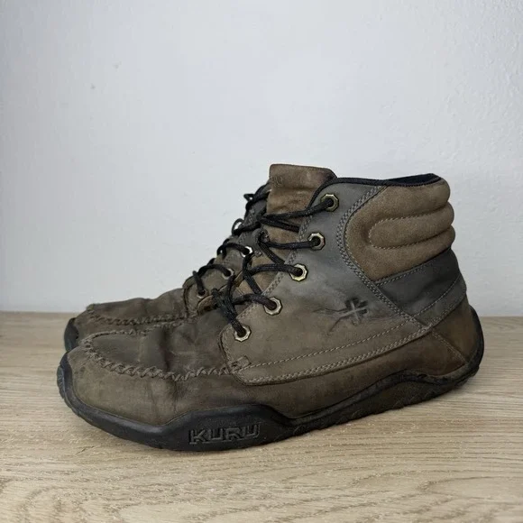 Kuru Quest Brown Leather Plantar Fasciitis Chukka Boots Mens Size 10.5‎ M EU 42