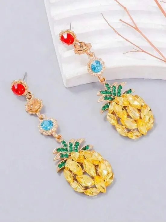 Pineapple Drop Earrings M822