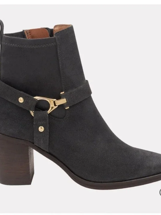 Andre Assous Royal Suede Boot In Charcol Size 8