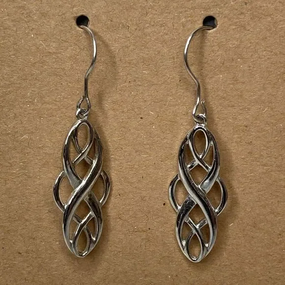 Celtic Knot‎ Sterling Silver 925 Earrings NWOT Dangle