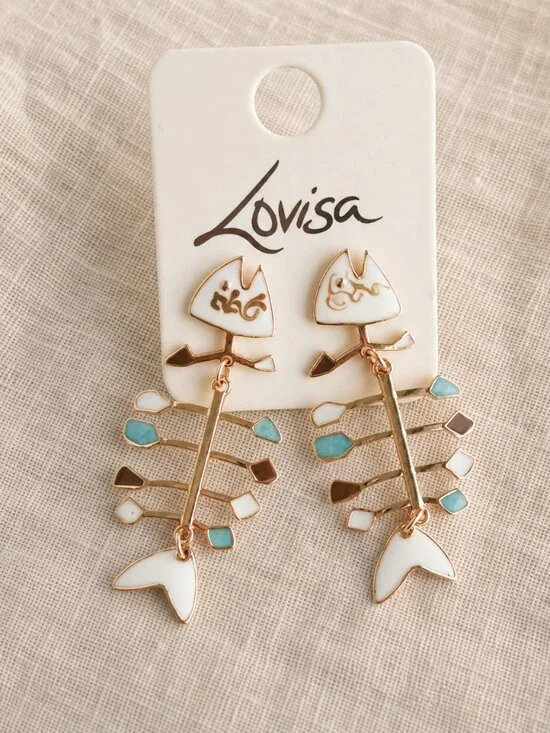 Fishbone earrings
