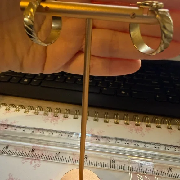 Gold and‎ Silver Hoop Earrings
