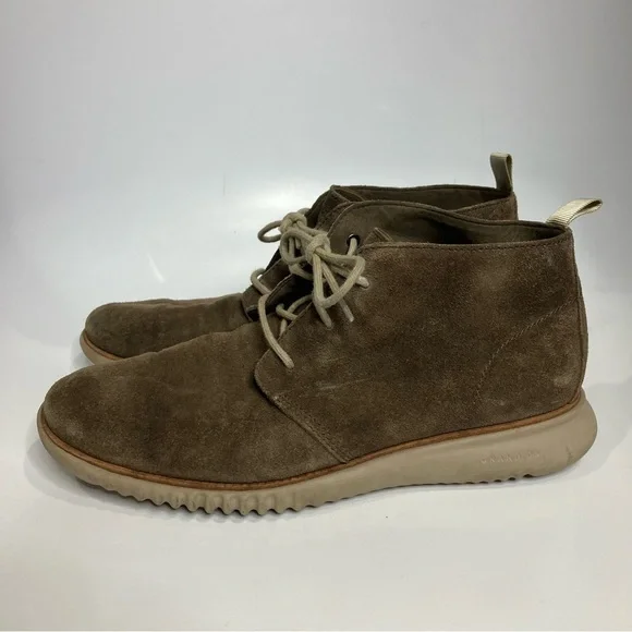 Cole Haan zerogrand suede‎ chukka boots taupe men’s size 10 business casual