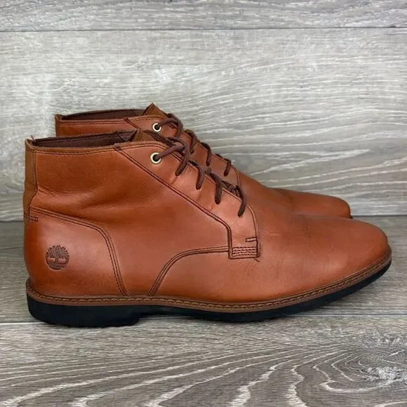 Timberland Lafayette Park Men’s Sz 10.5 Brown Leather Lace Up Chukka Boots