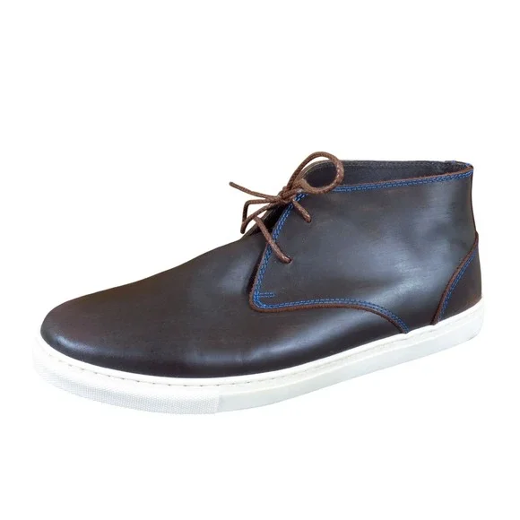 Robert Wayne‎ 44430 Mens Chukka Boots Size 11.5D Casual Brown Leather Sneakers